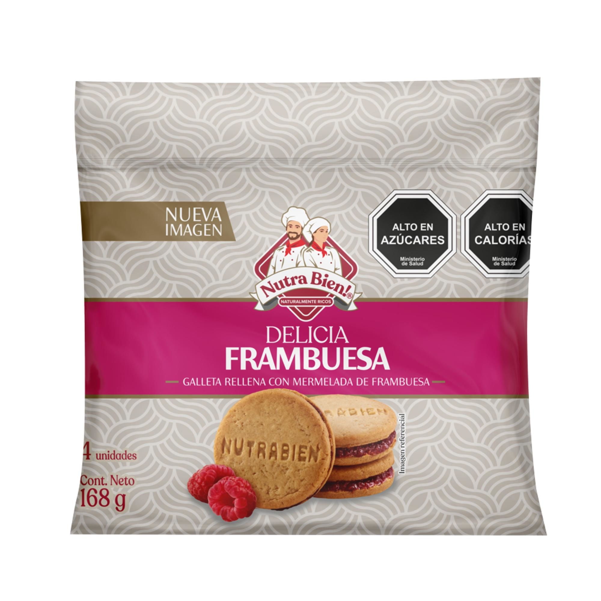 Alfajor Delicia De Frambuesa Pack 4un 168 g Nutra Bien