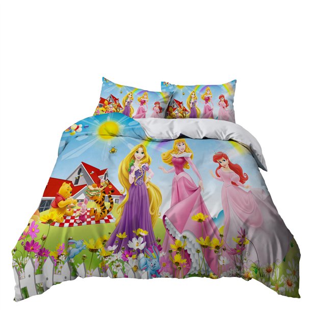princess bedding set Cinderella Snow White Rapunzel Duvet Cover Sets for Baby Children Girls Bed Birthday Gifts Bed Sheets