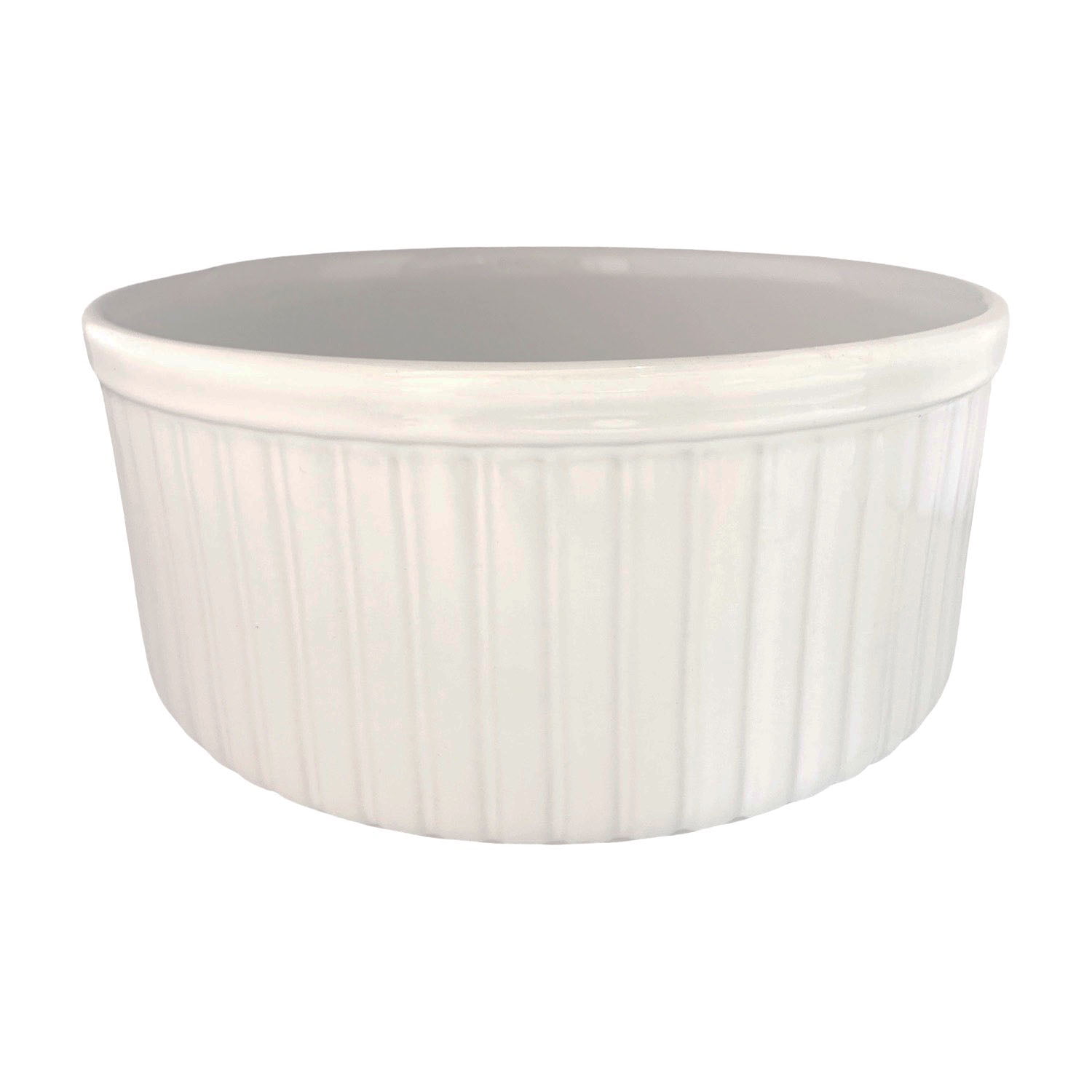 Genérico - Bowl De Cerámica Apto P/horno - 20cm Diámetro - Blanco -r085