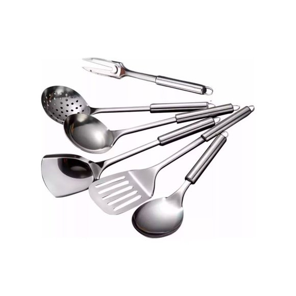 Set 6 Utensilios De Cocina Acero Inoxidable Premium - Cukin