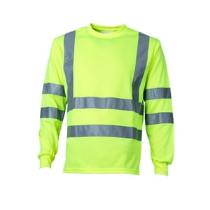 Jayson - Polera Alta Visibilidad Ml Cuello Polo Amarillo L