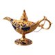 thumbnail image 2 of Lámpara Aladdin Genie Light Tea Pot Tallado Clásico Para Decoración De Accesorios Azul Dorado, 2 of 5