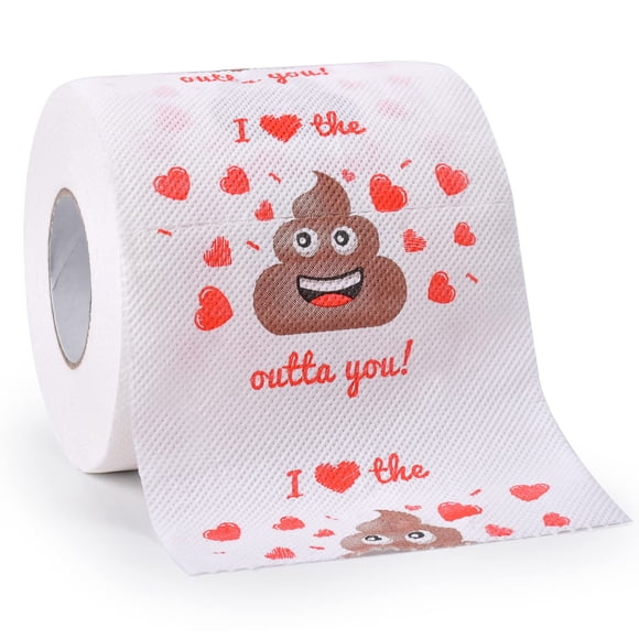 Papel higiénico a modo de «¡Te encanta 💩!» Día de San Valentín