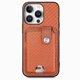 thumbnail image 2 of Funda Billetera Tejida para iPhone 16 Pro con Soporte y Tarjetero Marrón, 2 of 5
