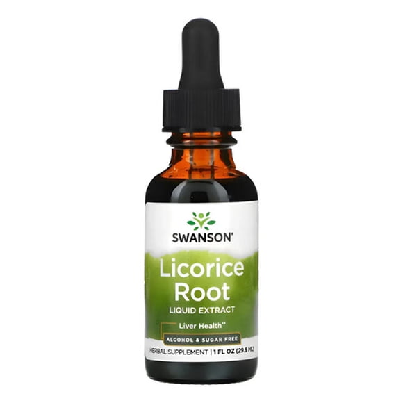 Swanson Licorice Root Raíz De Regaliz Extracto Natural Sin Sabor