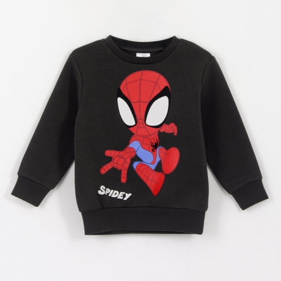 Polerón Cerrado Niño Spidey Negro Marvel