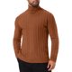 thumbnail image 5 of INSPIRE CHIC Suéteres de Cuello Alto para Hombre Color Sólido Cuello de Tortuga Suéteres de Punto Cálidos 2XL Marrón, 5 of 6