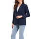 thumbnail image 4 of Blazer de Mujer INSPIRE CHIC Solapa con Muesca Manga Larga Chaquetas de Traje de Trabajo de Un Solo Pecho L Azul Oscuro, 4 of 6
