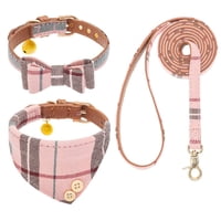 Set De Collar Y Correa Para Perros Expawlorer Classic Plaid Para Mascotas