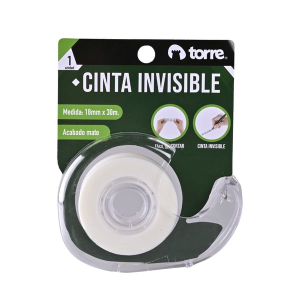 Cinta adhesiva invisible c/disp 18mmx30m