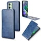 thumbnail image 1 of Funda tipo folio para Motorola Moto G64 5G con soporte magnético y protección para la cámara Azul, 1 of 6