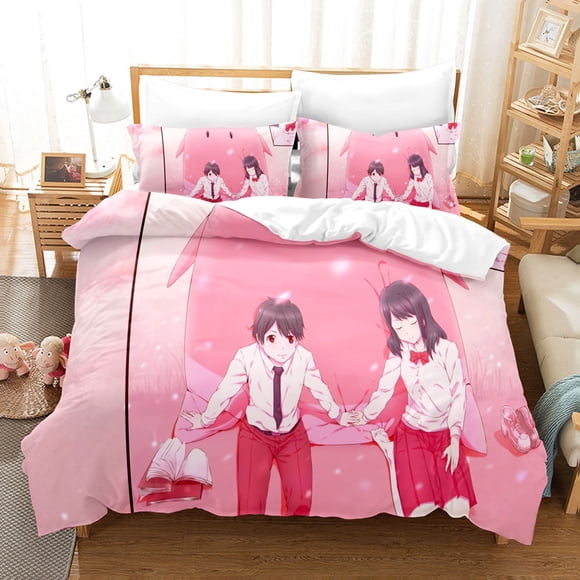 Anime as the moon、so beautiful. Bedding Sets Duvet Cover Set With Pillowcase Twin Full Bedclothes Bed Line Bed Sheets