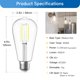 thumbnail image 2 of Bombillas LED SHINESTAR Edison regulables, 60 W, 4000 K, E26, paquete de 8, 2 of 8