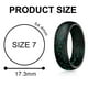 thumbnail image 3 of Anillo de silicona para mujer, diseño ergonómico y transpirable, talla 7, alianza de boda de silicona para mujer, 5,7 mm de ancho y 2 mm de grosor., 3 of 7