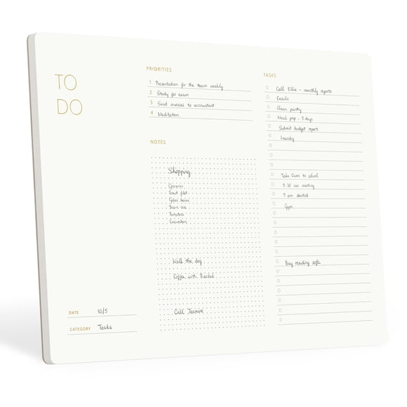 Bloc de notas Pinesman Elegant To Do List con alfombrilla de ratón, 50 hojas