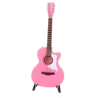 Bothyi - Mini Guitarra Clásica Modelo Rosa Con Soporte De Exhibición 1/6 Suministros De Madera
