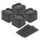 thumbnail image 2 of Elevadores De Cama Para El Hogar, Elevadores De Patas De Silla De 4 Pulgadas Para Muebles De Escritorio, Dormitorio, Negro, 2 of 5