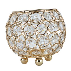 Magideal - Candelabro De Cristal Candelero De Hierro Candelero Para Boda Navidad Comedor Mesa De Centro Decoración Boda Centro De Mesa , 10Cmx8Cm