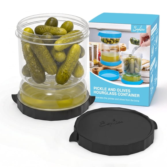 Tarro SOPHICO a prueba de fugas con forma de reloj de arena para pepinillos y aceitunas