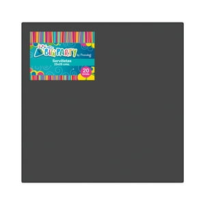 Servilleta Negra 25X25 Cm 20 Piezas Big Party