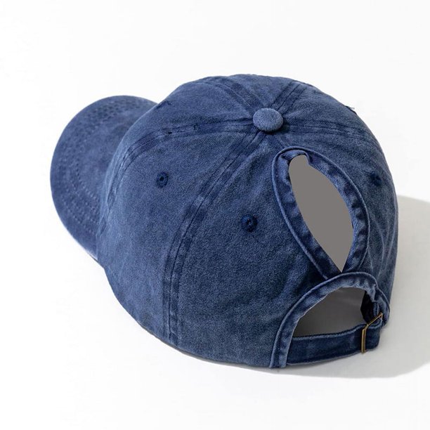 High Ponytail Baseball Cap Women Men Unisex Washed New Year Presents Christmas Valentine's Gift For Her
