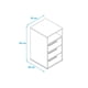 thumbnail image 4 of Cajonera Con Nicho Office Iii Castaño Blanco, 4 of 4
