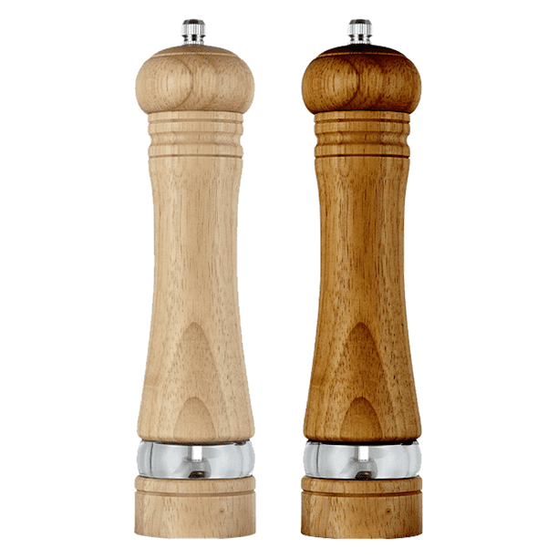 Juegos de molinillos de sal y pimienta de madera, molinillos de sal manuales clásicos, juegos de molinillos de pimienta recargables