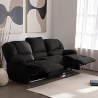 Latam Home - Bergere Perugia Reclinable 3 Cuerpos Cuero Kentucky Negro