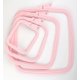 thumbnail image 3 of Juego de 4 aros cuadrados de plástico rosa Nurge para bordar, 3 of 9