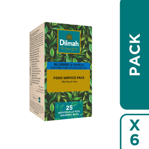 Pack 6 Te Negro Arandano Vainilla Dilmah 25 Bolsitas C/U