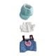 thumbnail image 3 of Muñeca De Peluche Con Parte Superior Y Pantalones, Accesorios Educativos Para Fotografías, Disfraz De Moda Para Sombrero Verde Y Melocotón De 5,91'', 3 of 3