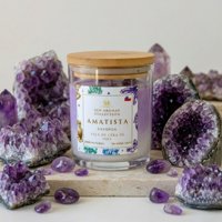 Vela Terapéutica Amatista Relajación Energética Zen Aromas