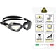 thumbnail image 3 of Gafas de natación Cressi Clear Eyes con lentes antivaho negras y rojas, 3 of 8