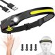thumbnail image 1 of 1pc 1200 Lumens Ultra Bright LED Rechargeable Headlamp, White Red Light, Waterproof Motion Sensor Headlamp, For Outdoor Camping, Running, Cycling, Fishing, 1 of 4