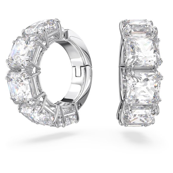 Pendientes Swarovski Matrix Transparentes con Acabado de Rodio