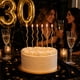 thumbnail image 3 of BBTO 12 velas de cumpleaños retorcidas con soportes, doradas, 3 of 3