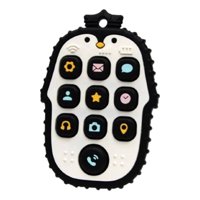 Genérico - Set 3 Mordedor Silicona Suave Diseño Pingüino Bebes Lau