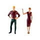 thumbnail image 1 of 2 Piezas 1/64 Figuras De Mujeres Y Hombres Diseño De Modelo Dioramas De Jardín De Hadas Decoración Café, 1 of 3