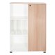 thumbnail image 1 of Gabinete Medio con Librero 1 Puerta Natura/Blanco, 1 of 2