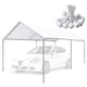 thumbnail image 1 of Cubierta de toldo para cochera 305 x 610 cm blanca de tela PE, 1 of 7