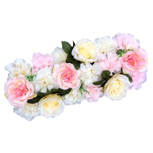 Magideal - Decoración De Pared, De Boda, Flores, Panel De Flores Artificiales, Telón De Fondo Para Ramo De Guardería, Habitación De Bebé, Decoración Para N Rosa Champán