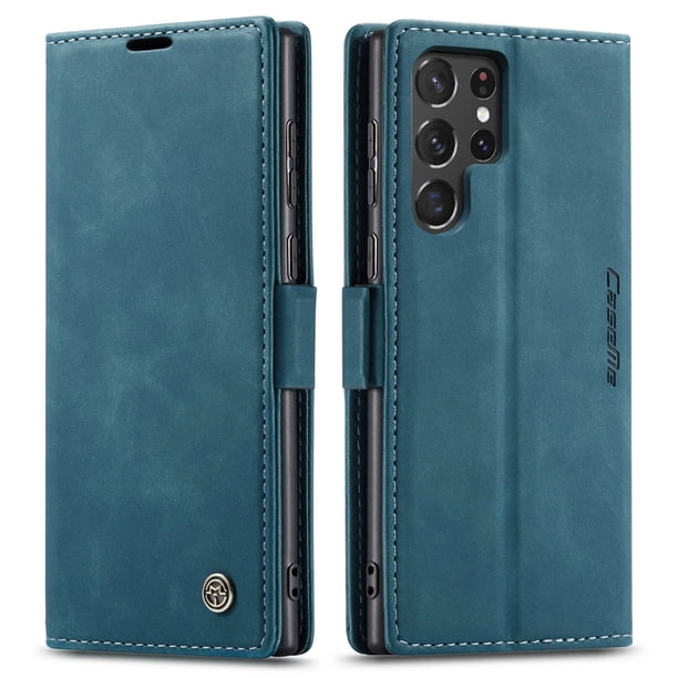 1pc Flip Case For Samsung Galaxy S23 S22 Ultra Note 10 Note 20 Ultra Retro Magnetic Card Artificial Leather Wallet