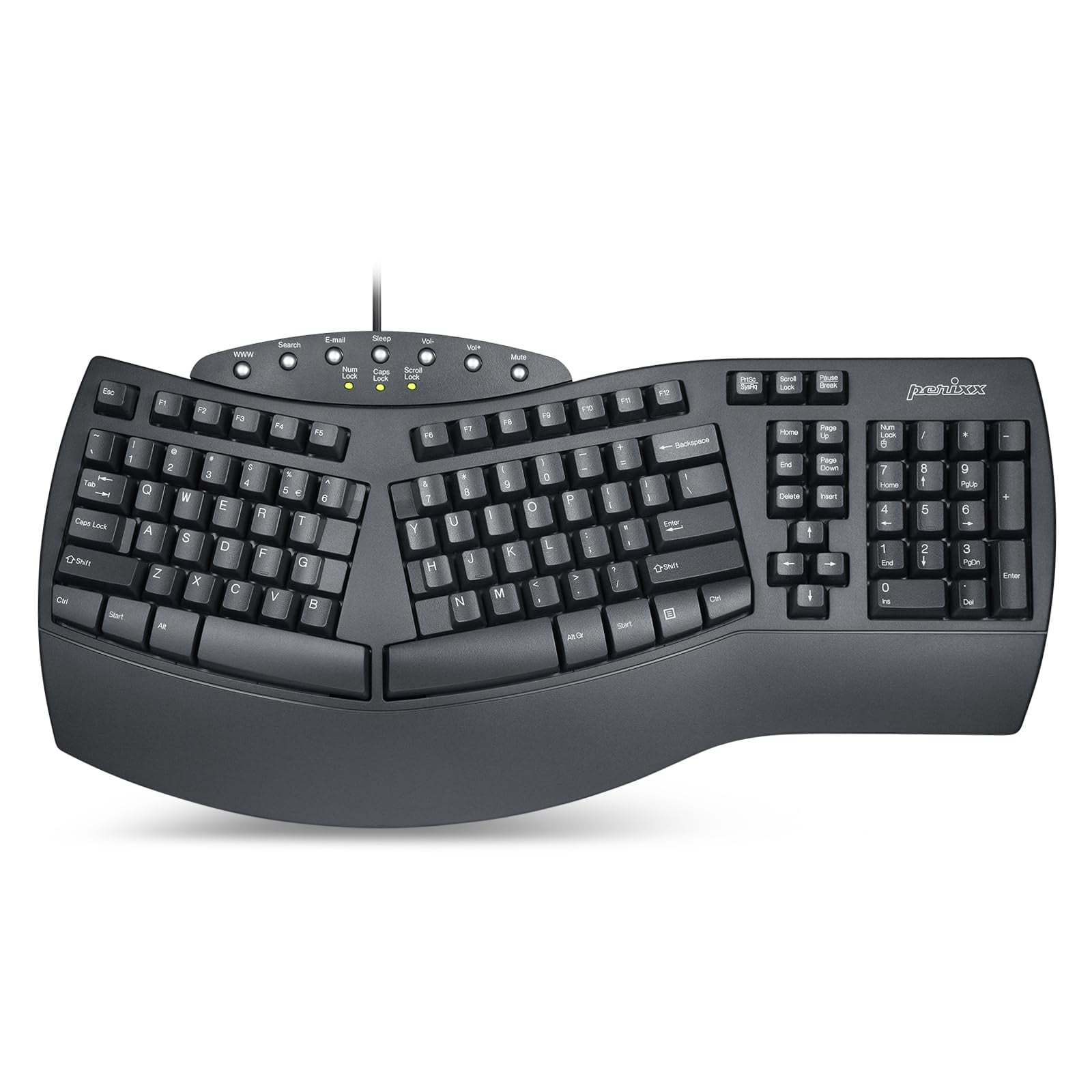 Teclado Perixx Periboard-512 Ergonómico Dividido Negro