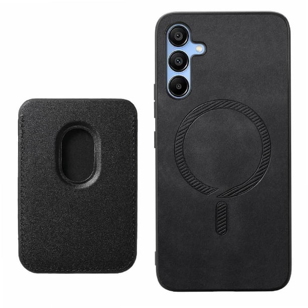 Funda de Cuero Magnética con Tarjetero para Samsung Galaxy A25 Cubierta Delgada Negro