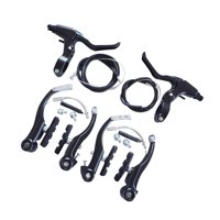 Magideal - Juego De Frenos En V Delanteros Y Traseros De Bicicleta, Accesorio Completo De Aleación De Aluminio De Repuesto Para Bicicletas Plegables, Piezas De R Negro