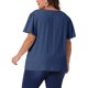 thumbnail image 3 of Agnes Orinda Blusa de Chifón de Verano con Cuello en V, Hombro Fruncido y Mangas con Volantes para Mujer de Talla Grande 4X Azul Oscuro, 3 of 6