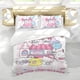 thumbnail image 5 of Sanrio Conjunto de sábanas temático, trío de piezas, cómodo y amigable con la piel, diseño único, regalo de decoración para el hogar para familiares, amigos y fans,173cm *218cm, 5 of 6