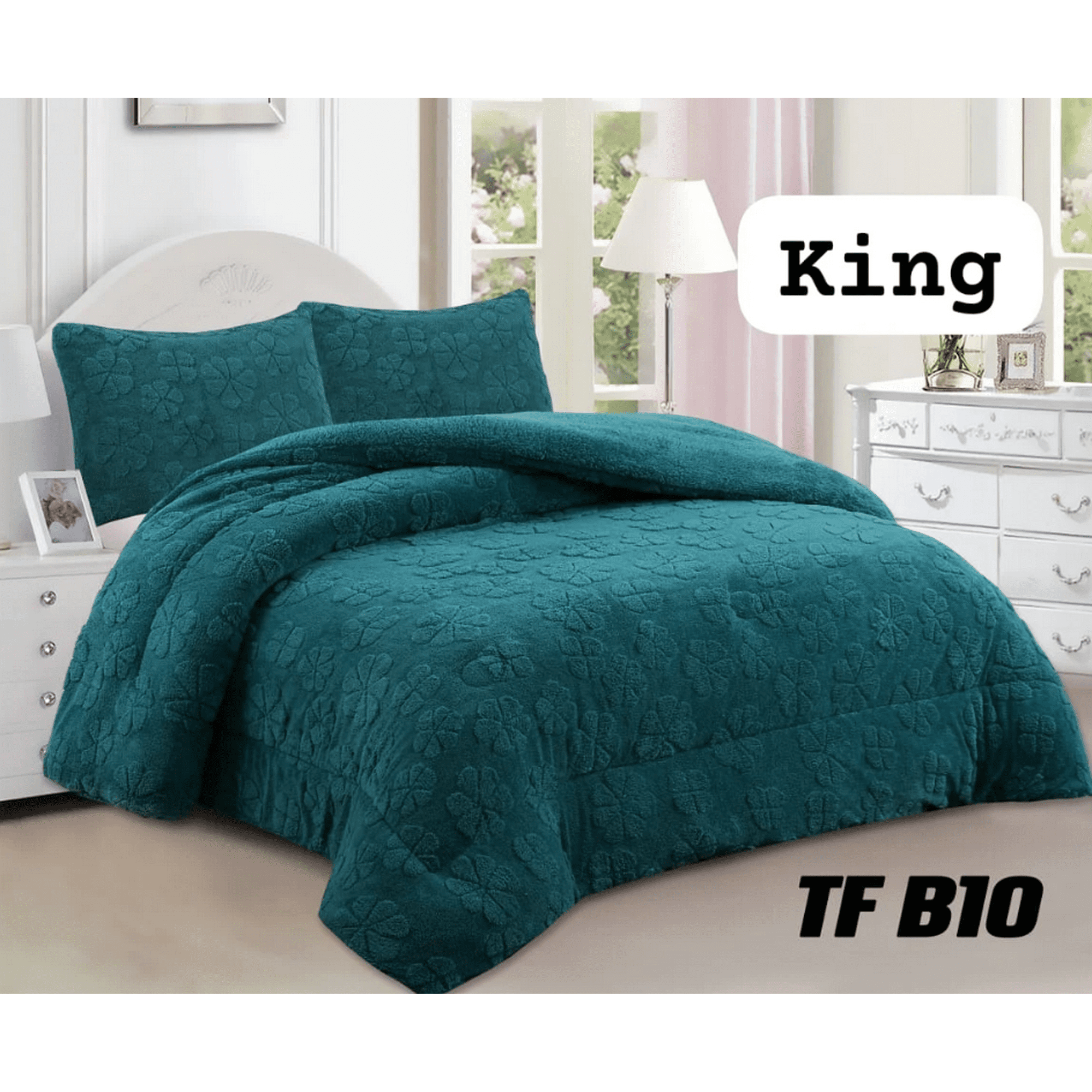 Angeles Del Hogar - Plumón De Invierno Texturizado Diseño De Trébol Con Chiporro