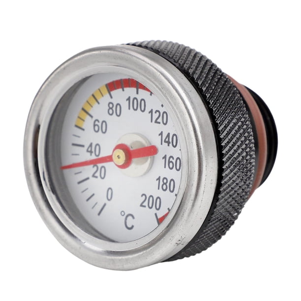 Medidor de temperatura del motor Medidor de aceite de motocicleta para barcos coches marinos Auto camión lente transparente M20x1.5 0 a 200 degreeC medidor negro