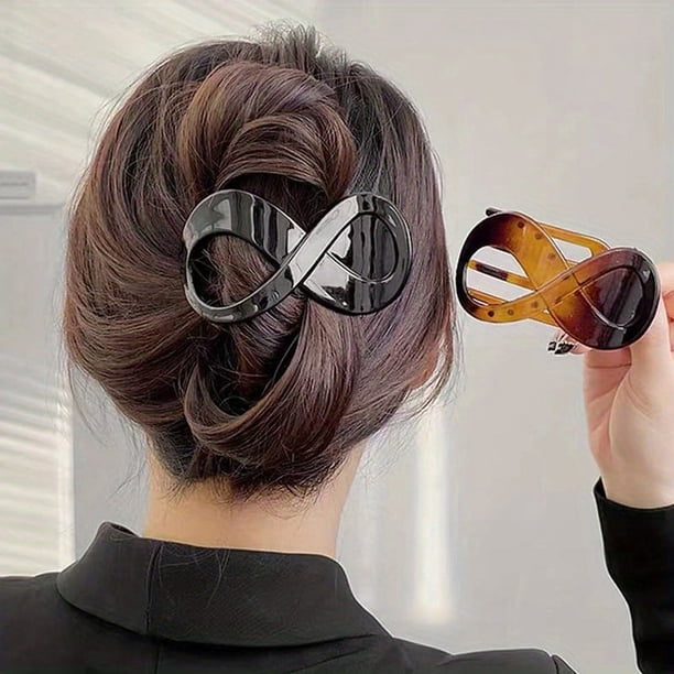 2pcs Matte Acrylic Hair Clips for Women and Girls - Thick Hair Barrettes for Styling and Accessorizing